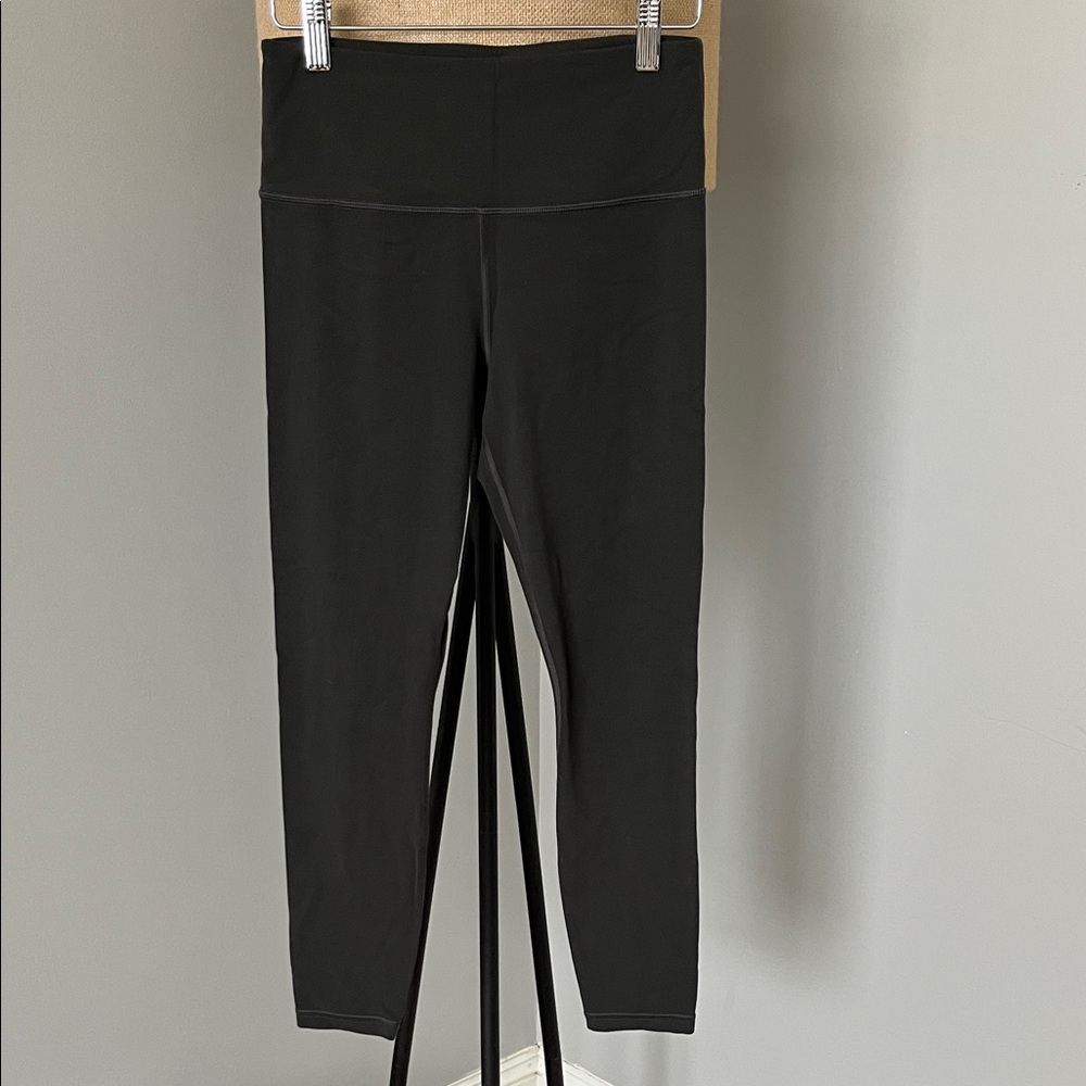 Athleta High-Waist Elation Leggings - olive/dark gray color